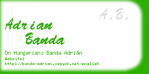 adrian banda business card