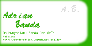 adrian banda business card